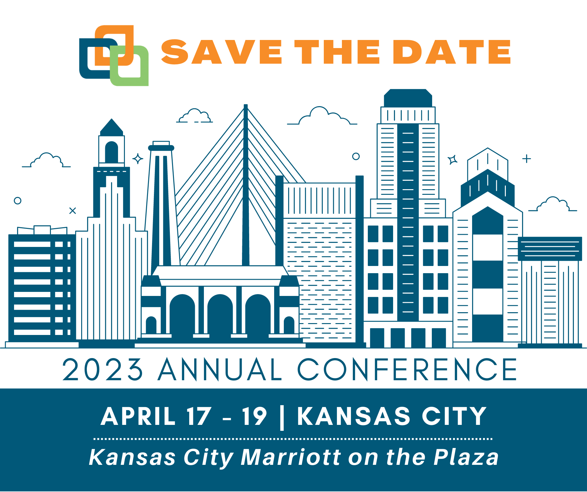 Save the dates of April 17-19, 2023 for the Annual Conference in Kansas City, Missouri. We are returning to the KC Marriott on the Plaza.